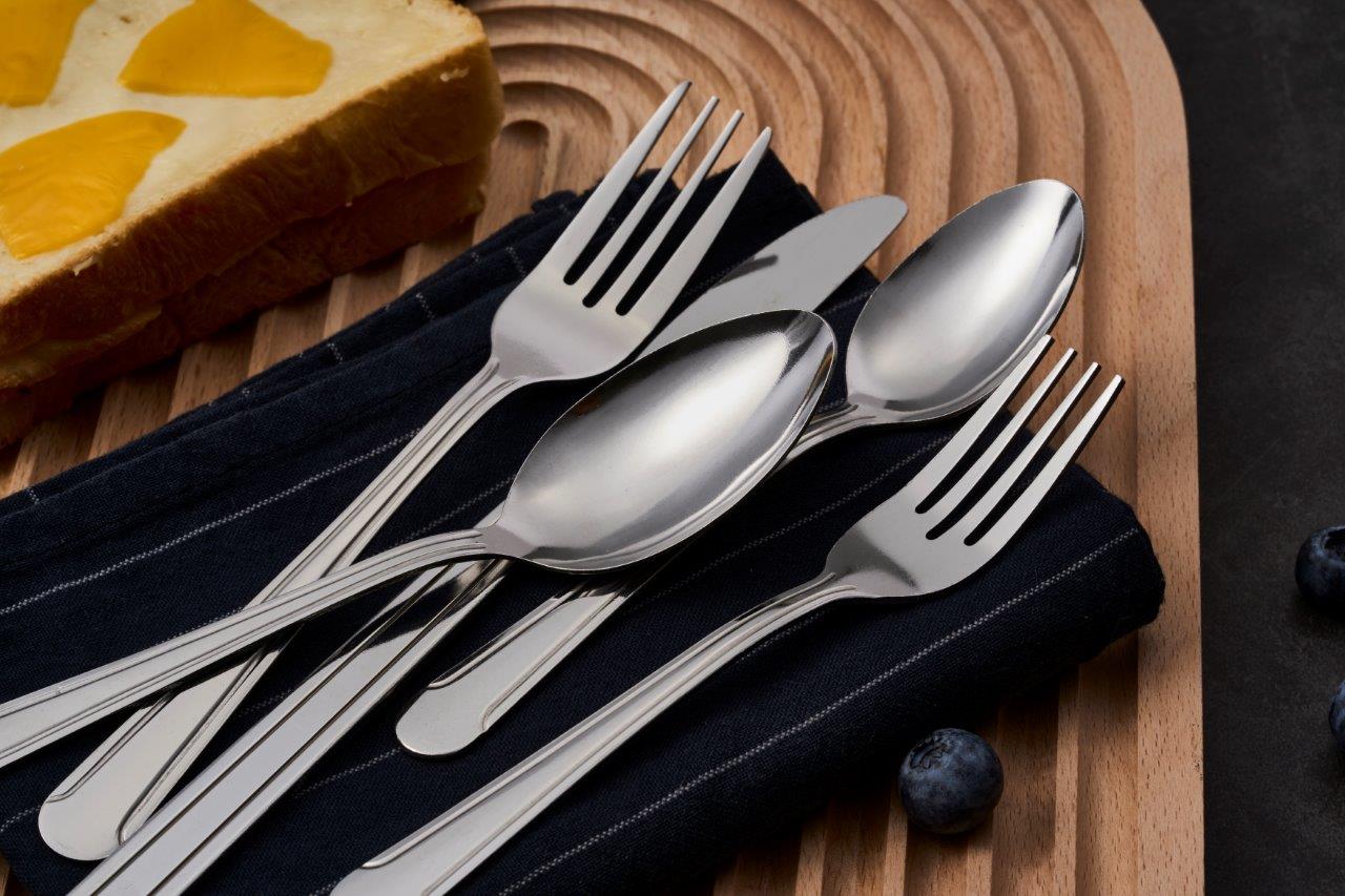 Wholesale Bulk Lot of 10 Bon Camisole 20-Piece Stainless Steel Flatware Silverware Cutlery Sets