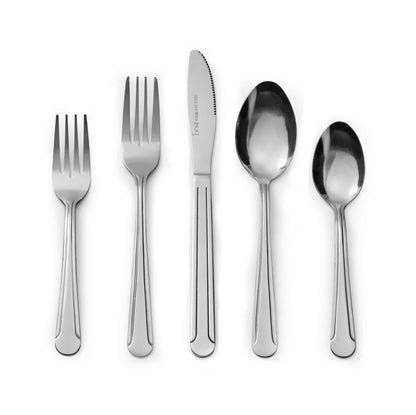 Wholesale Bulk Lot of 10 Bon Camisole 20-Piece Stainless Steel Flatware Silverware Cutlery Sets